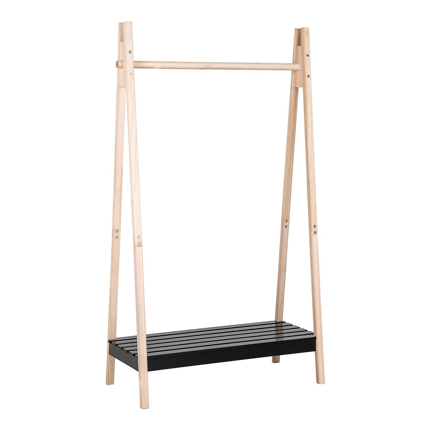 Natural wood black clothing ramp