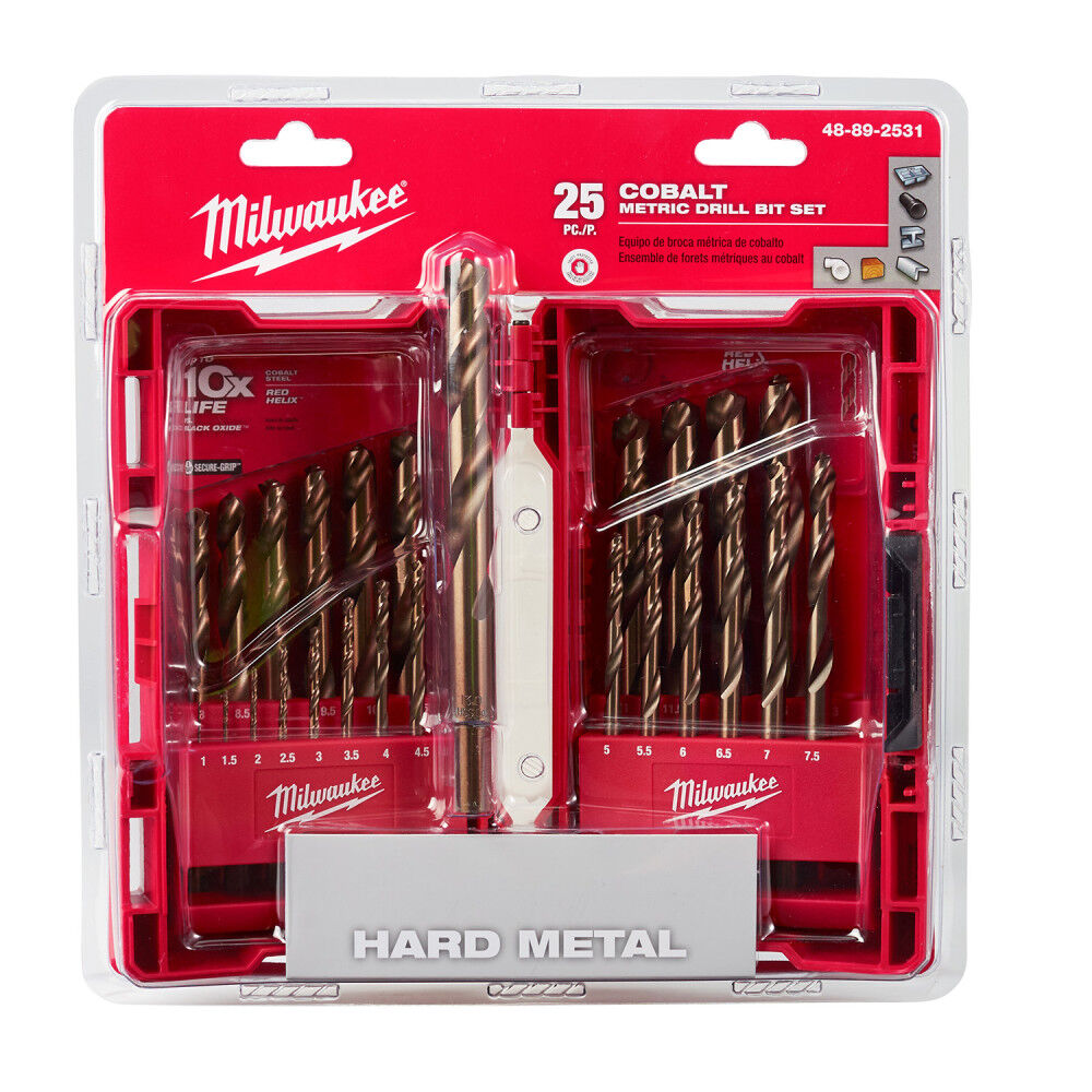 Milwaukee 25-Piece Metric COBALT RED HELIX Kit 48-89-2531 from Milwaukee