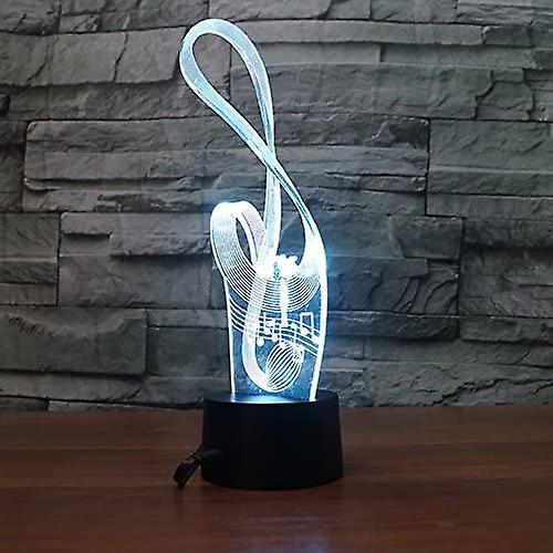 3d Fashion Art Music Notation Night Light Touch Table Desk Optical Illusion Lamps 7 Color Changing Lights Home Xmas Birthday Gift