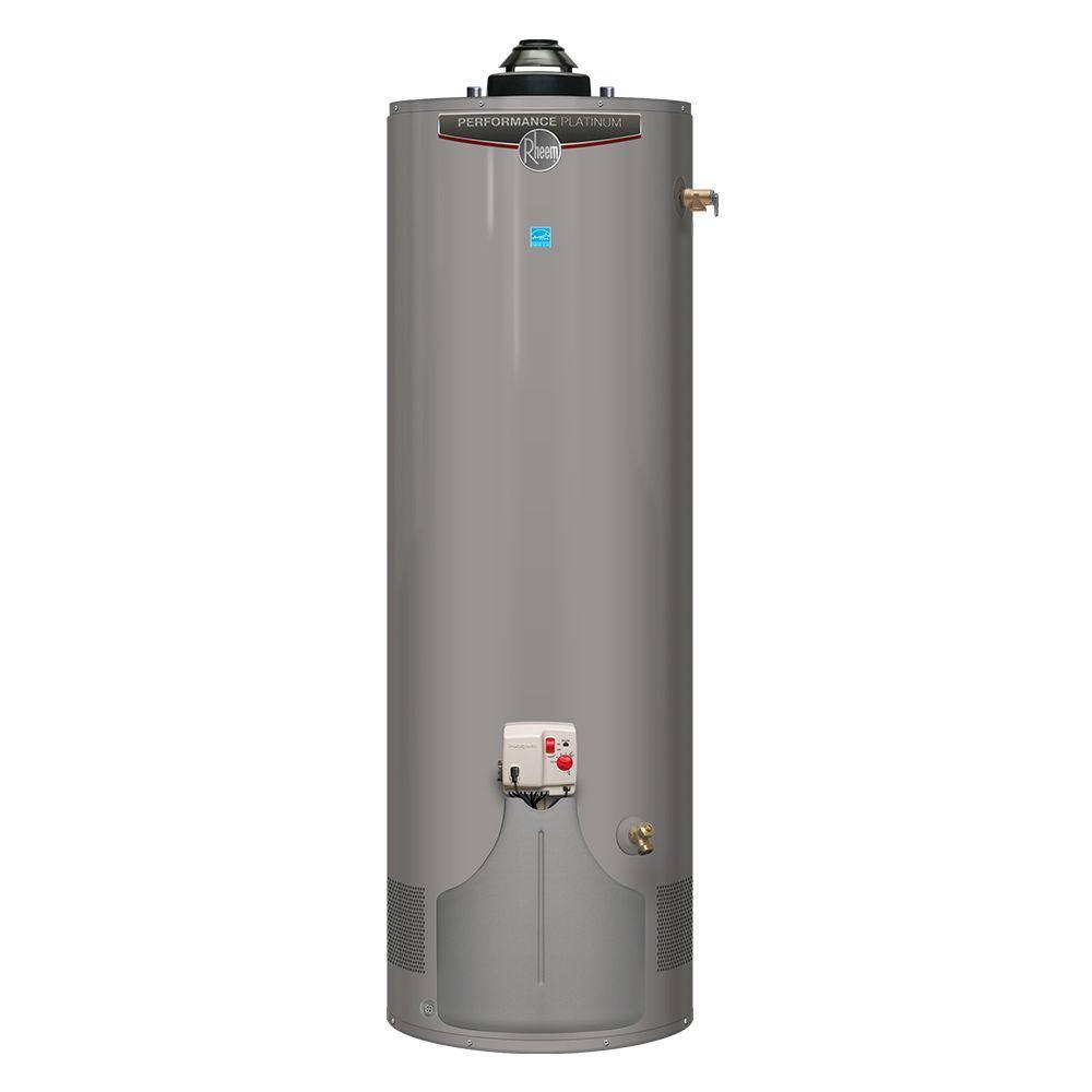 Rheem Performance Platinum 50 Gal. Tall 12-Year 38000 BTU Ultra Low NOx (ULN) Natural Gas Power Damper Tank Water Heater XG50T12DU38U2