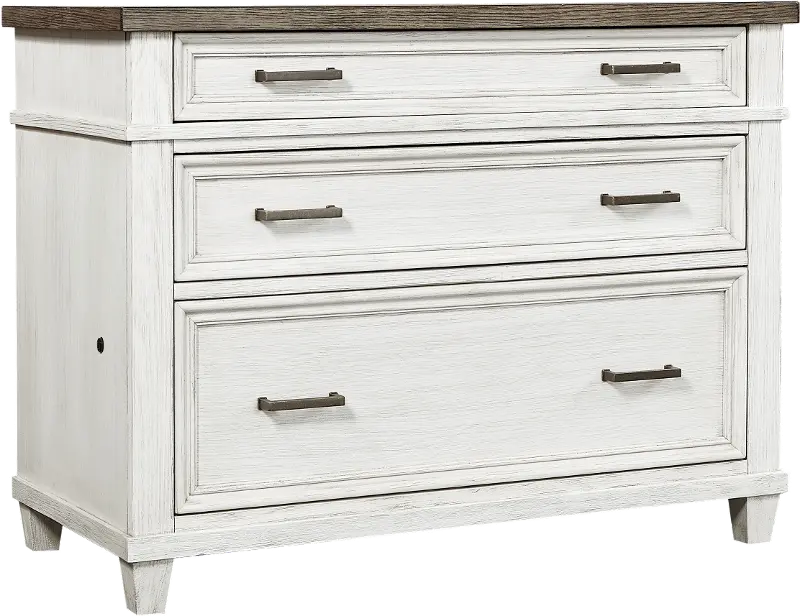 Caraway Antique White Lateral File Cabinet