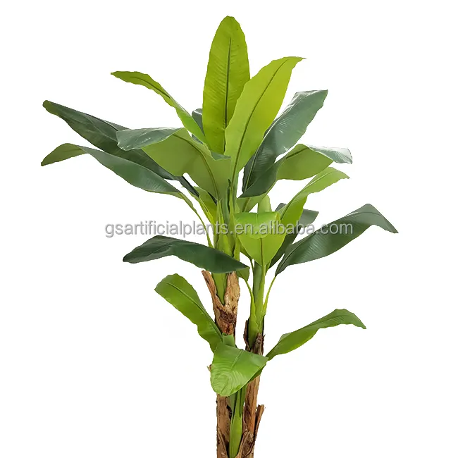 Customization Reality  Plastic 180Cm Artificial Banana Leaves For Indoor Outdoor Decoration Artificial Trees