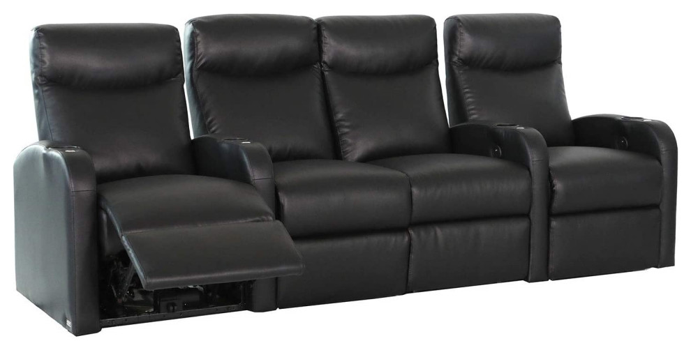 Home Theater Seating Set of 4   Black   Contemporary   Theater Seating   by Imtinanz  LLC  Houzz