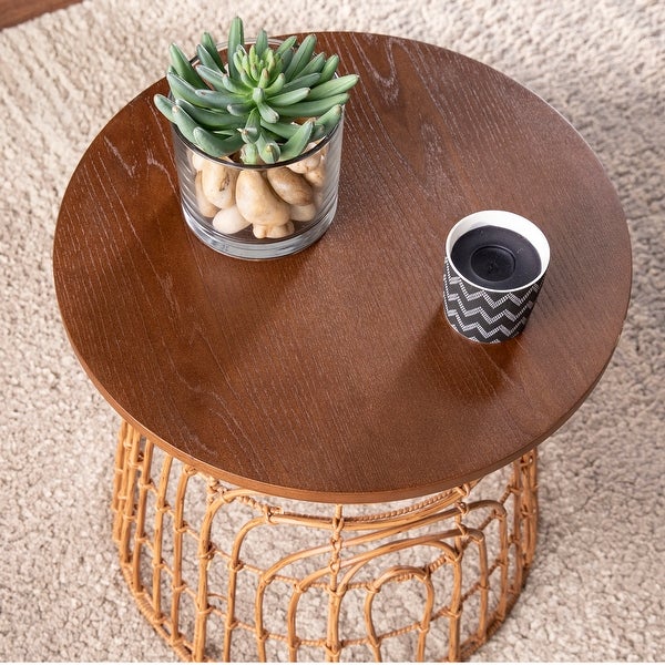 SEI Furniture Wavehill Eclectic Natural Wood Accent Table