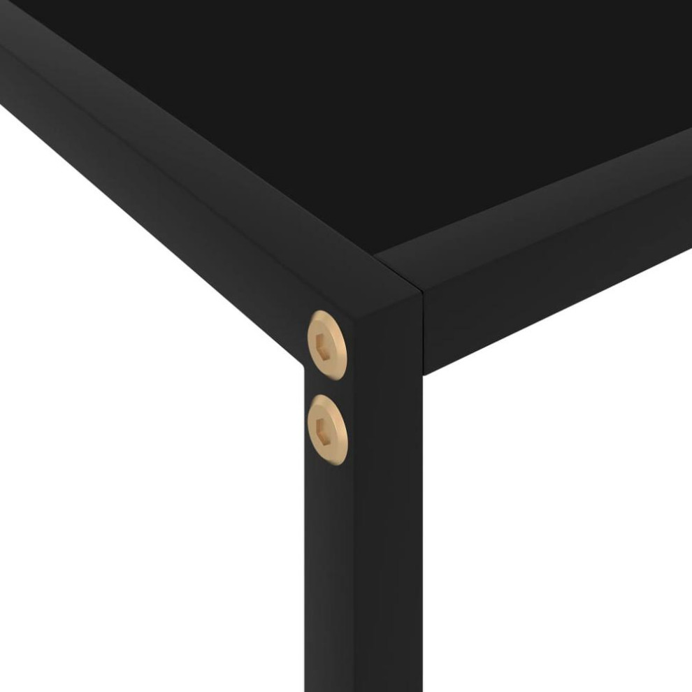 Vidaxl Console Table Black 47.2X13.8X29.5 Tempered Glass 2840   Transitional   Side Tables And End Tables   by vidaXL LLC  Houzz
