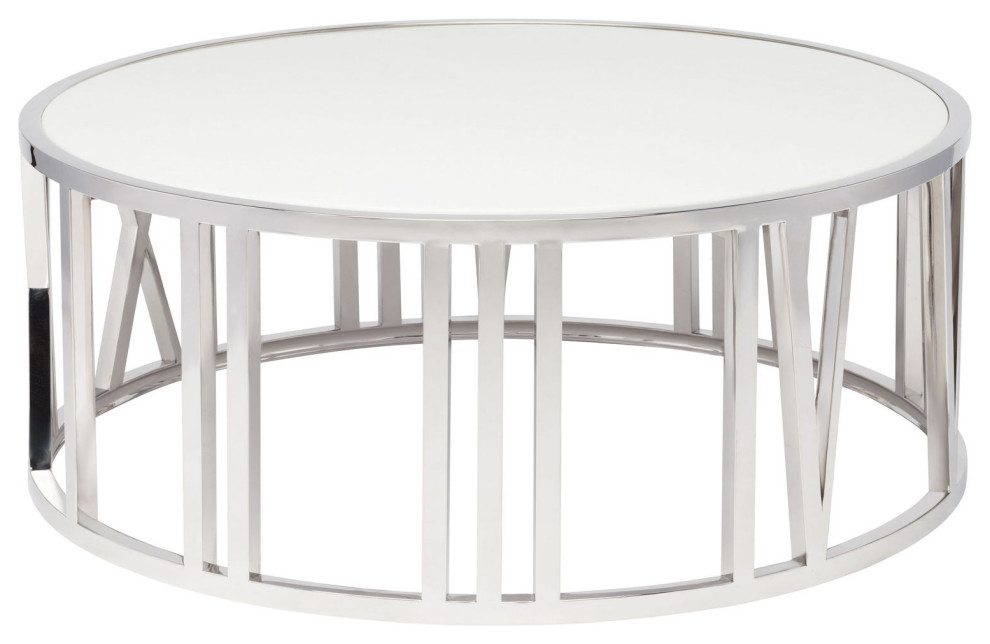 Nuevo Furniture Roman Coffee Table in White   Contemporary   Coffee Tables   by Unlimited Furniture Group  Houzz