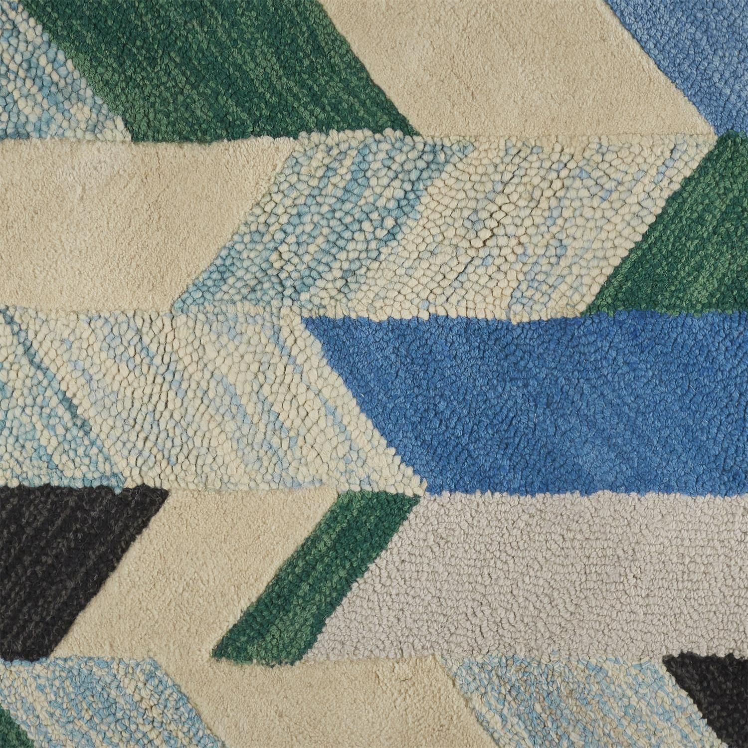 Elison Hand Tufted Green and Blue Rug by BD Fine