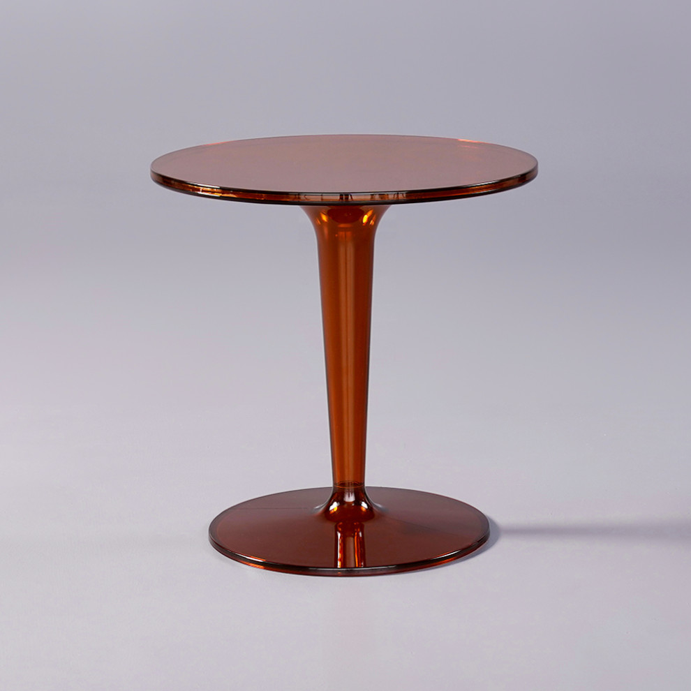 Acrylic End Table Amber Modern Accent Table Clear Round Side Table   Contemporary   Side Tables And End Tables   by Homary International Limited  Houzz