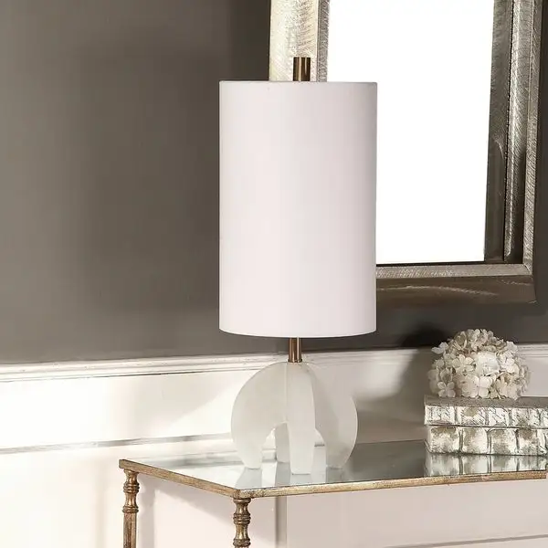 Uttermost Alanea Plated Brushed Nickel 1-light Buffet Lamp