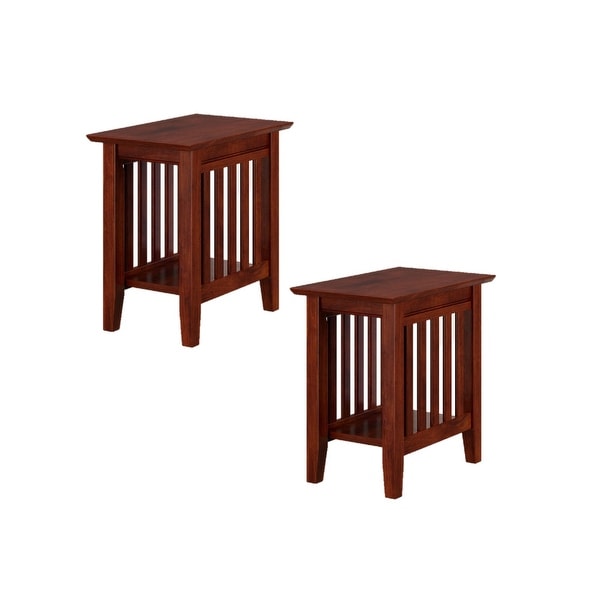 Mission Solid Wood Side Table Set of 2