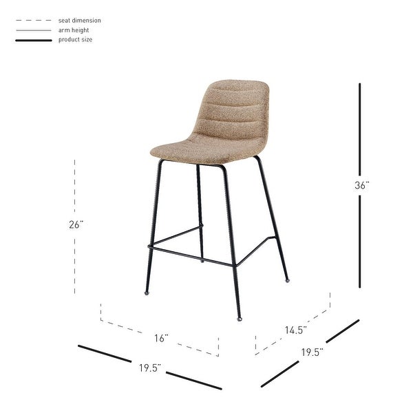 Caleb Fabric Counter Stool