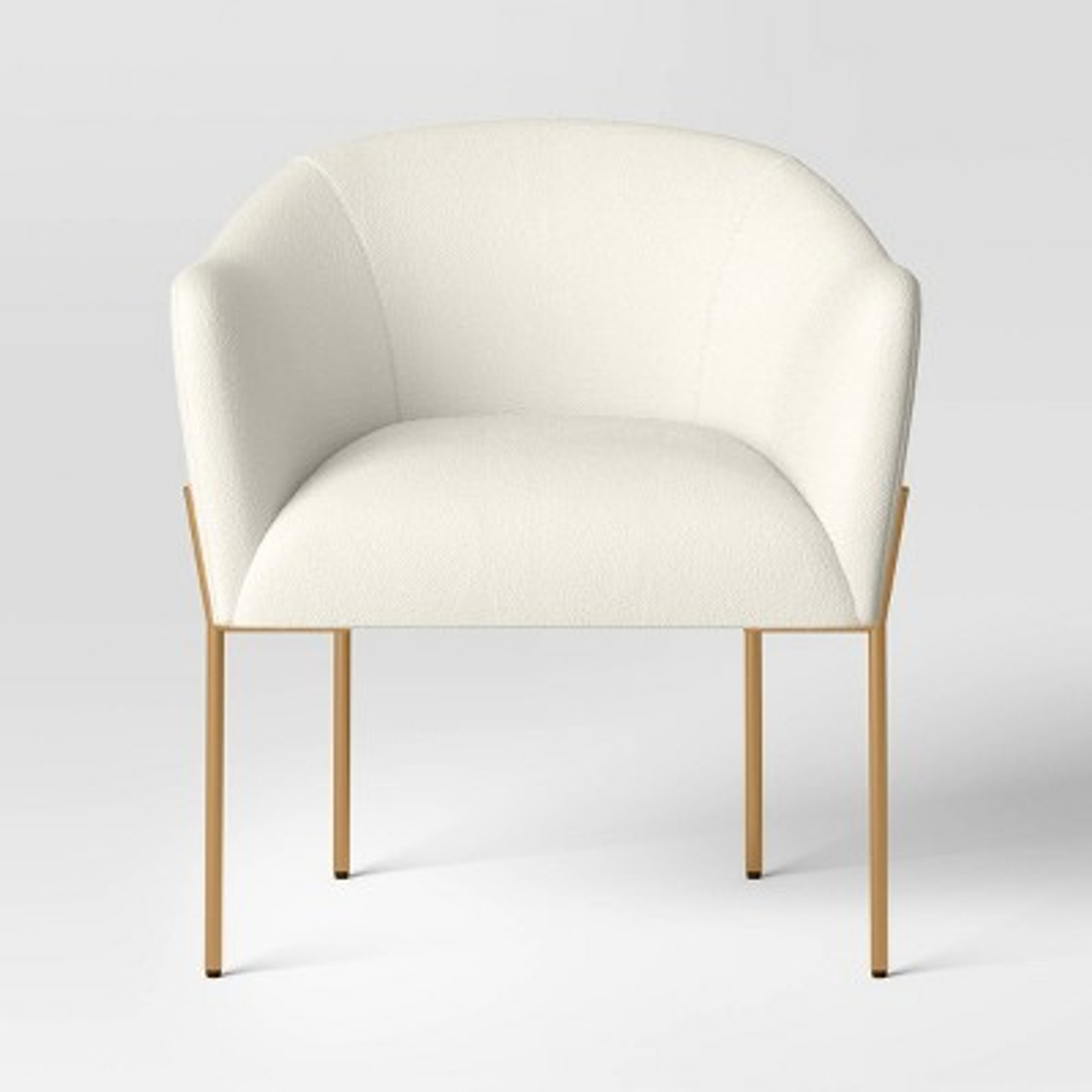 Gladden Rounded Back Anywhere Chair Cream Boucle/Brass - Threshold™