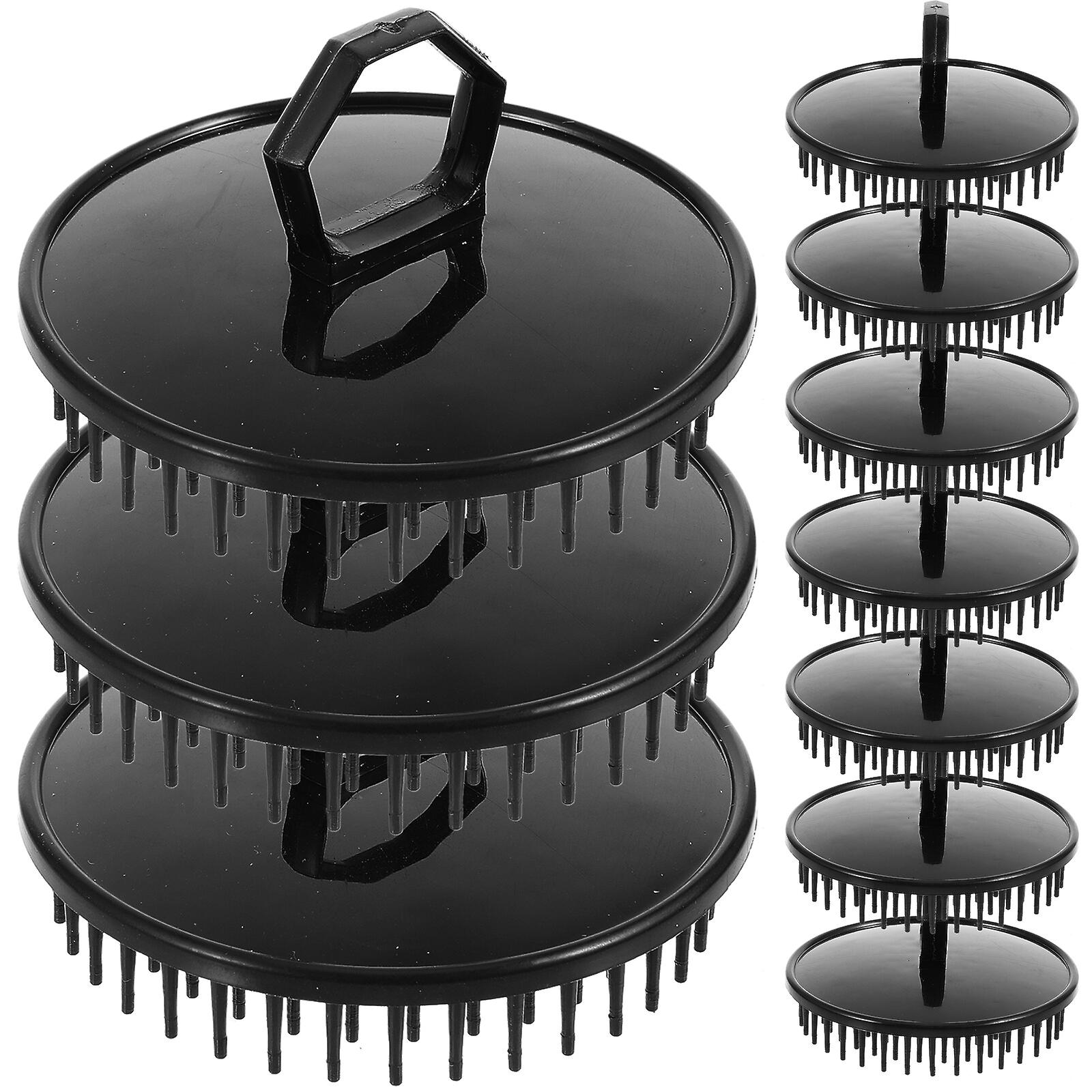 10pcs Comfortable Scalp Massage Brush Hair Washing Bristle Brush Portable Shampoo Brush