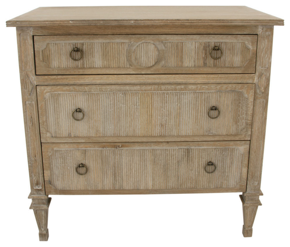 Admon White Small Accent Table   Farmhouse   Accent Chests And Cabinets   by Peachtree Fine Furniture  Houzz