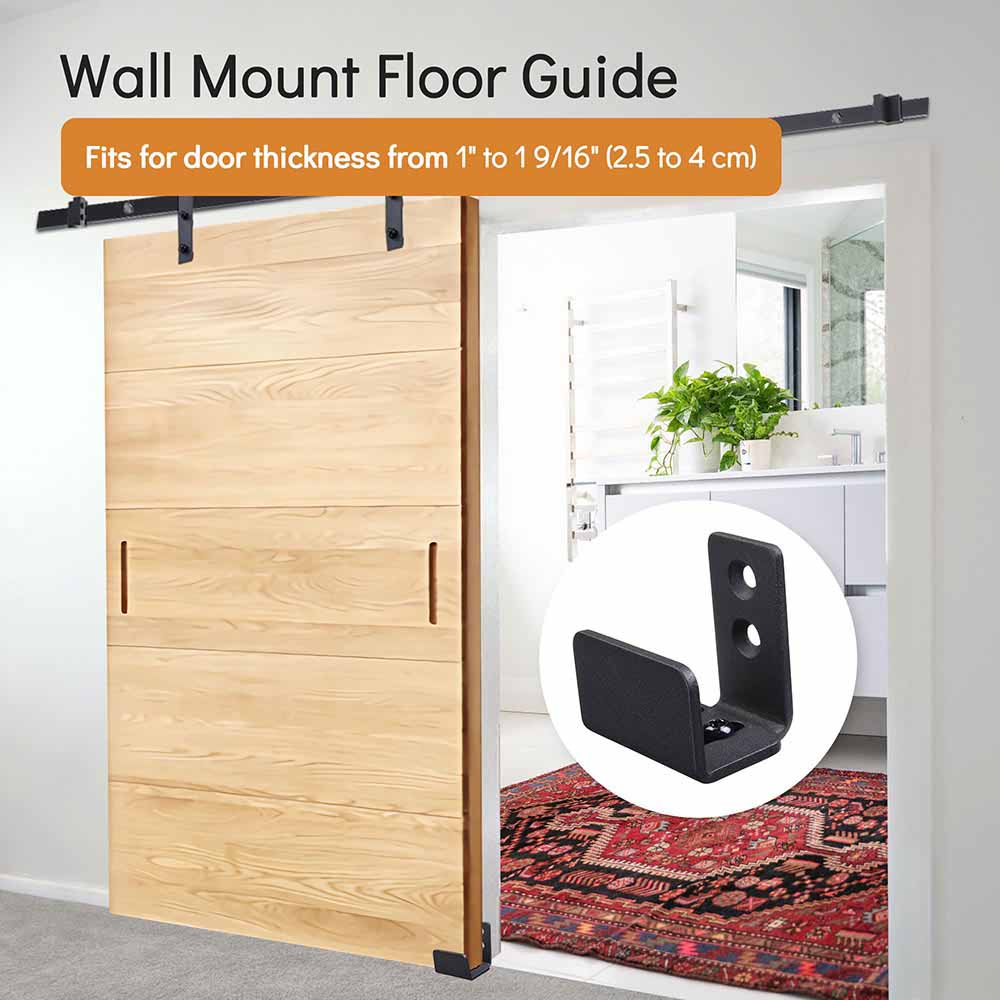 Yescom Wall-Mounted Floor Guide Roller Adjustable for Sliding Barn Door