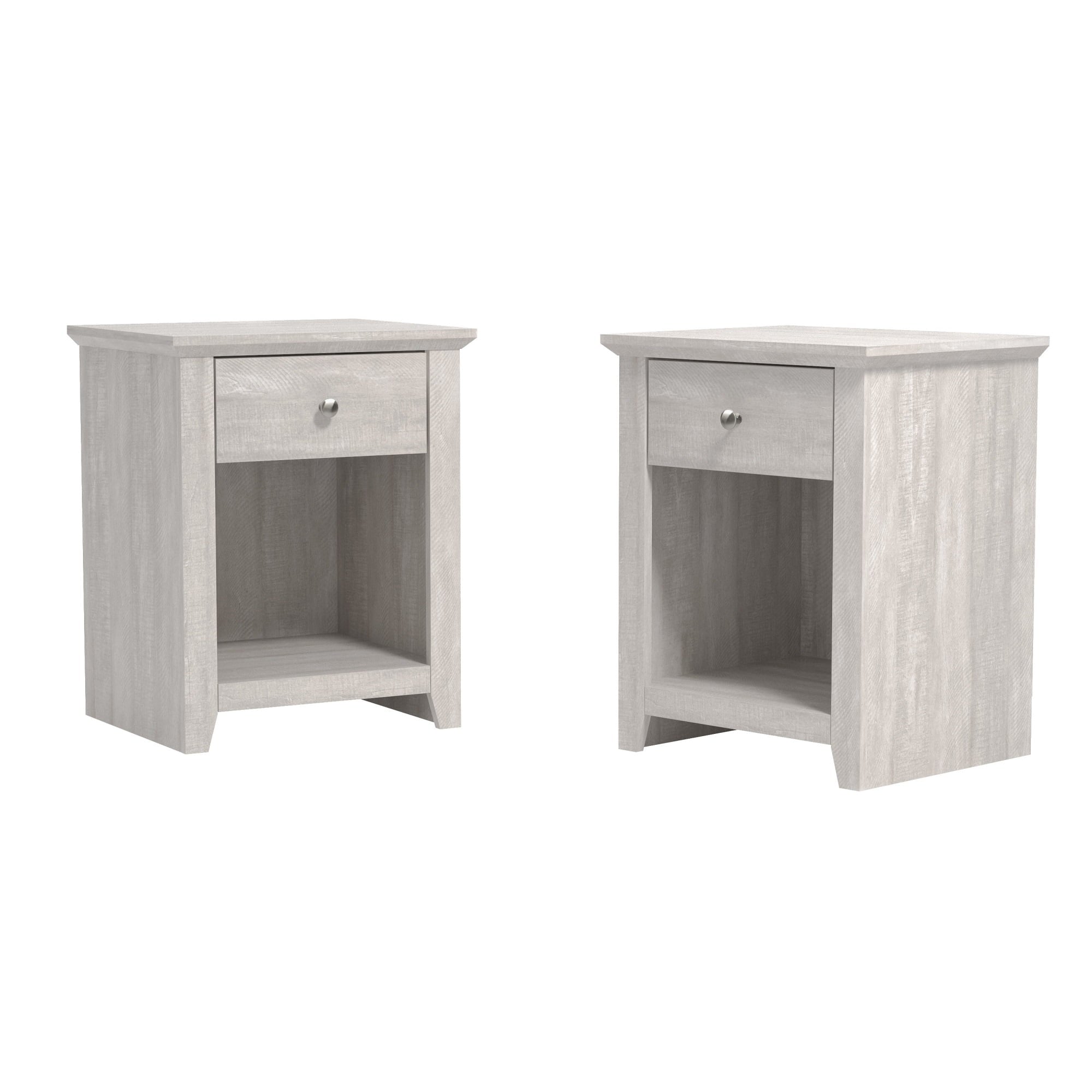 Oller 1-Drawer Dusty Grey Oak Nightstand (23 in. H x 18.7 in. W x 15.7 in. D) (Set of 2)