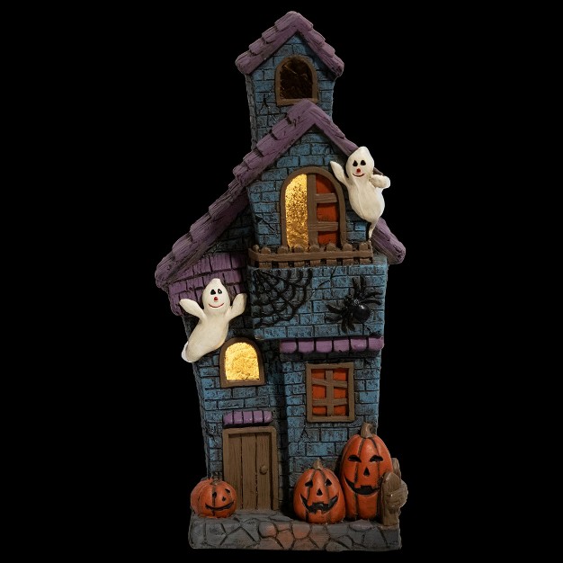 Led Lighted Haunted House With Ghosts Halloween Decoration