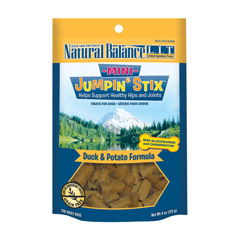 L.I.T. Limited Ingredient Treats Mini Jumpin' Stix Duck and Potato Formula Dog Treats 4oz