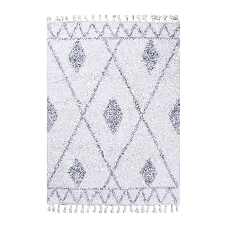 SUPERIOR Boho Tribal Geometric Indoor Tassled Shag Area Rug