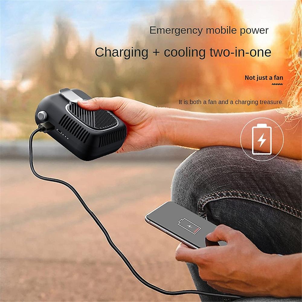 Small Fan Light Luxury Design Portable Waist Fan Stepless Speed Control Desktop Outdoor Stroller