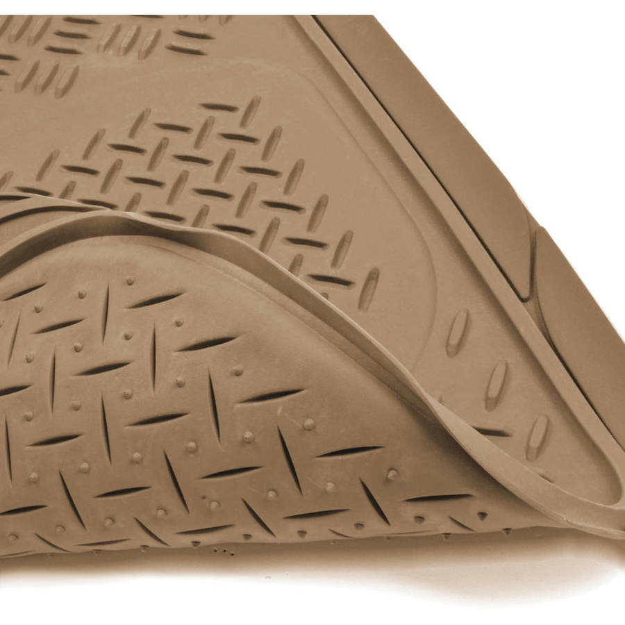 BDK Diamond All-Weather Rubber Floor Mats for Car， SUV， Van and Truck， Trimmable， Heavy Duty