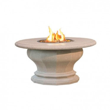 American Fyre Designs Inverted Round 48 X 24H Fire Table With Concrete Top