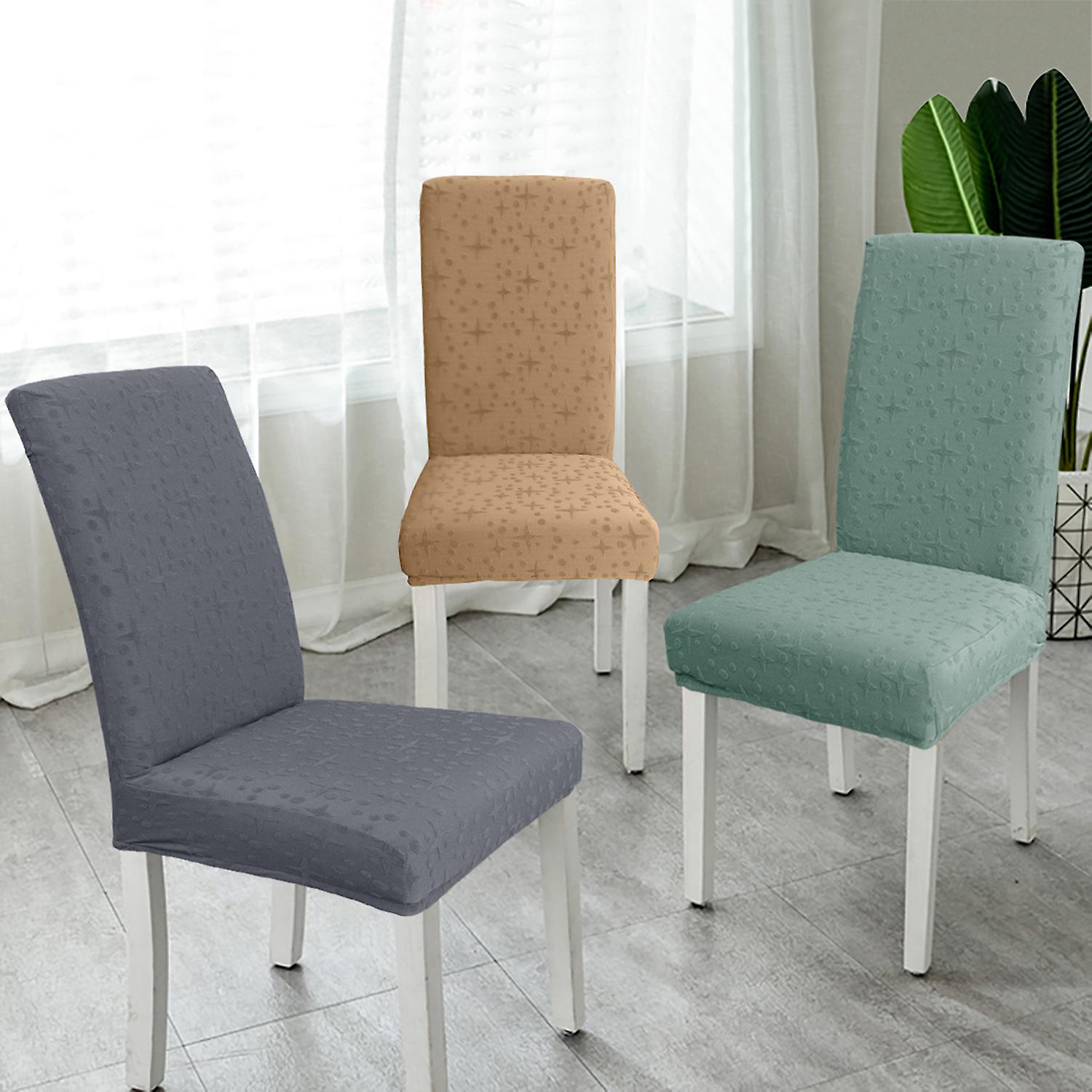 Dining Chair Slipcover， High Stretch Removable Chair Cover Washable Chair Seat Protector Cover， Jacquard Pattern， Chair Cover Slipcover For Home Party