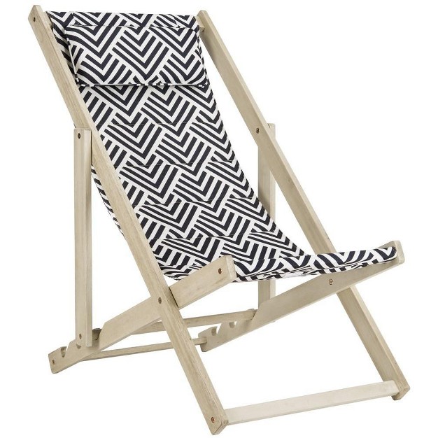 Rive Sling Chair Navy white Safavieh