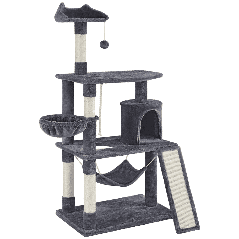 Yaheetech 63.5''H Cat Tree Cat Tree Condo with Scratching Post， Dark Gray