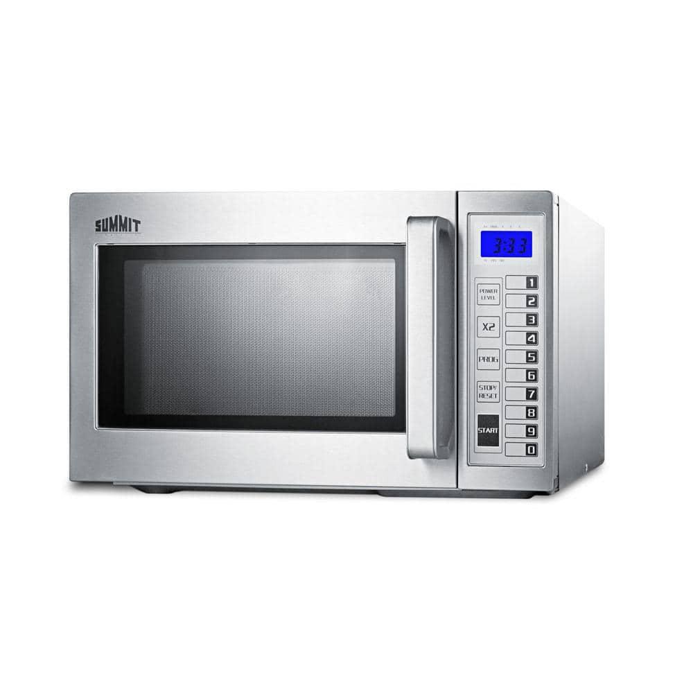 Summit Appliance 09 cu ft Countertop Microwave in Stainless Steel