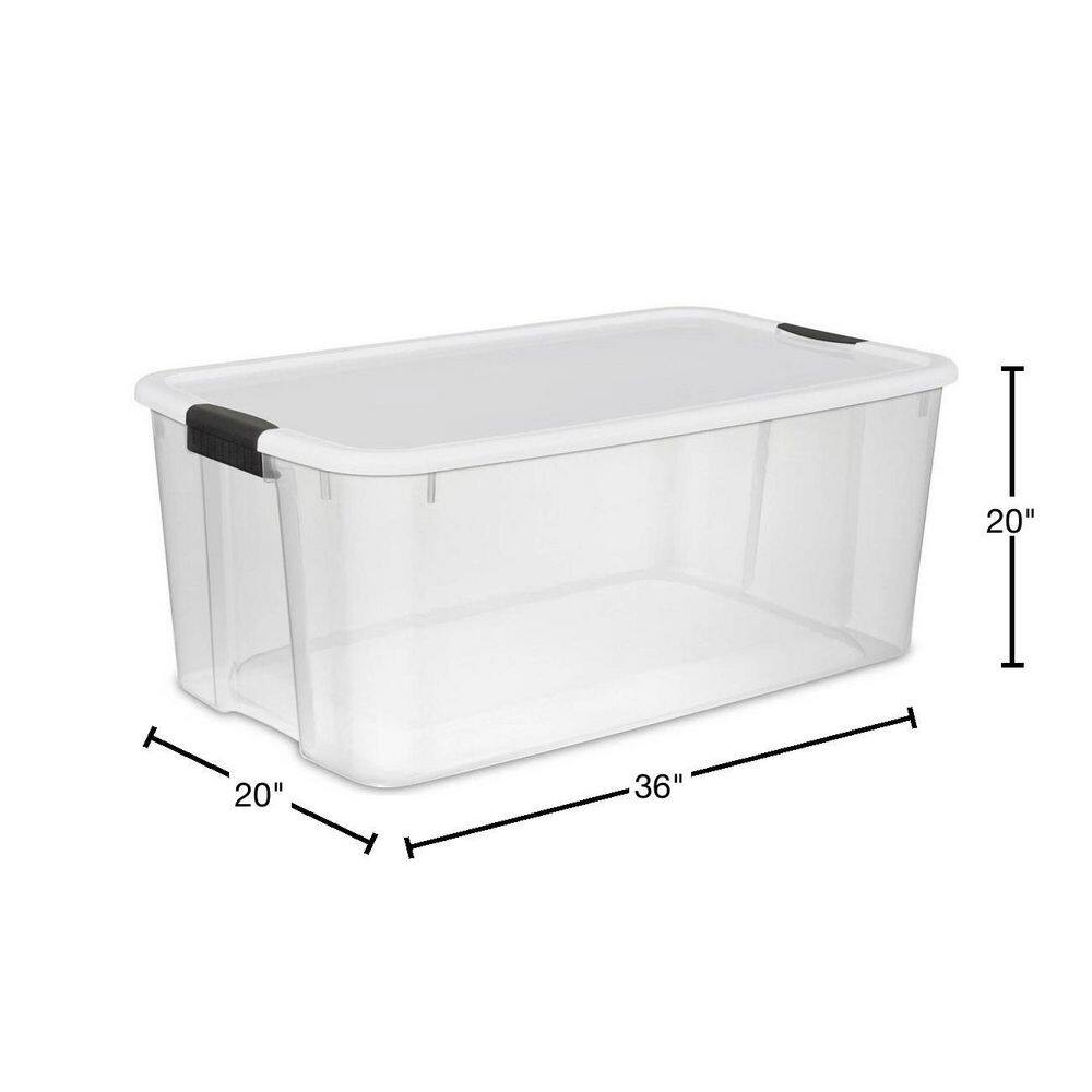 Sterilite 116 Qt. Ultra-Latching Storage Bin Box Container Clear (12-Pack) 12 x 19909804