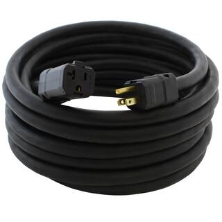 AC WORKS 50 ft. SOOW 10-Gauge NEMA 5-15P to NEMA 5-20R 15 Amp20 Amp Super Duty Rubber Extension Cord SD515520-050E