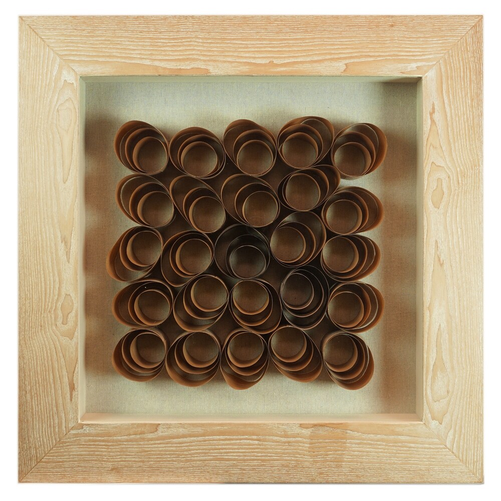 HUJI Wood Shaving Rolls Shadow Box Wall Décor