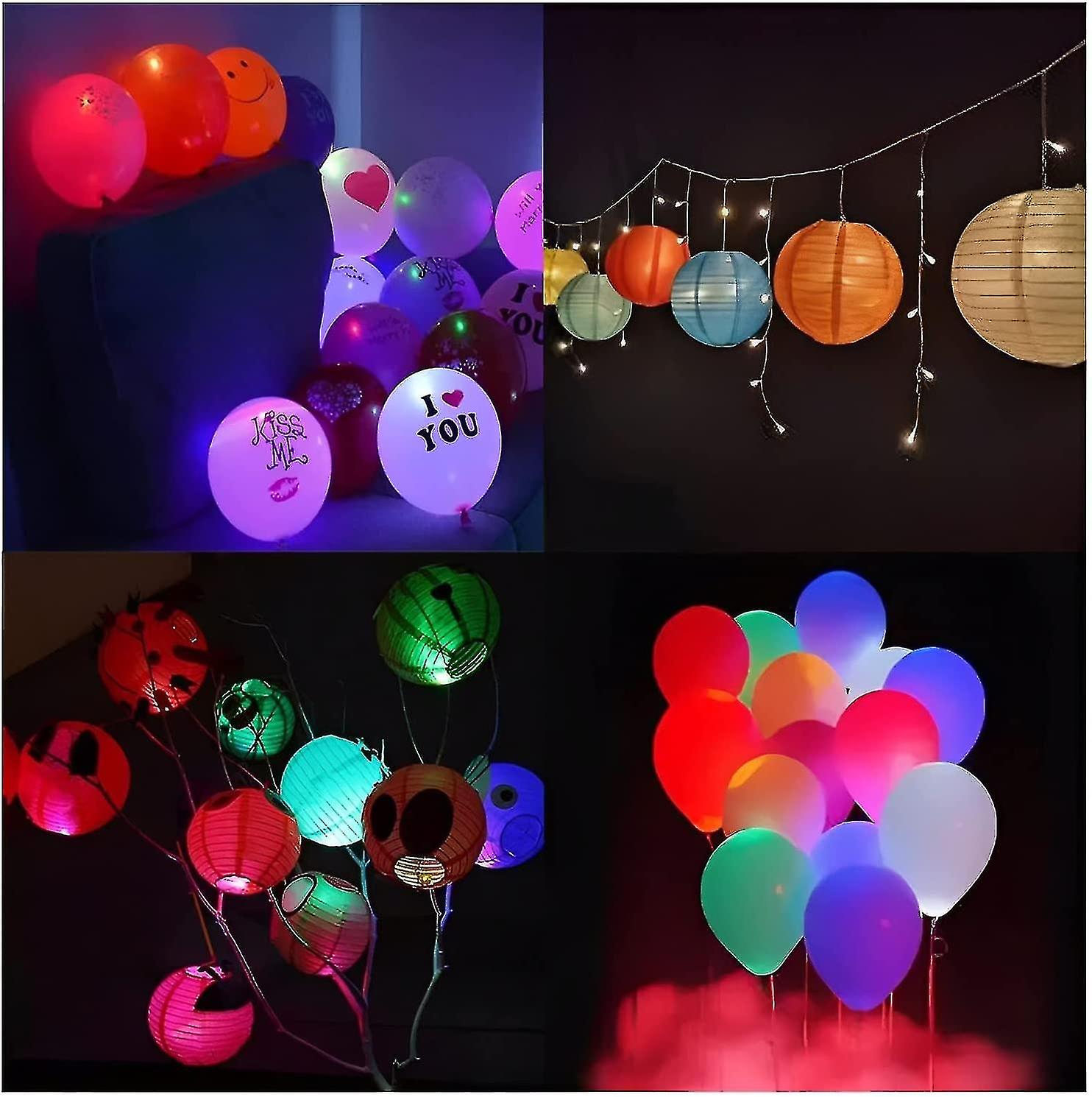 60pcs Mini Led Balloon Lights Small Lantern Lights For Balloons， Paper Lanterns， Craft， Halloween， W