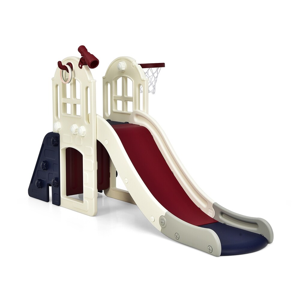 Costway 6 In 1 Large Slide for Kids Toddler Climber Slide Playset w/