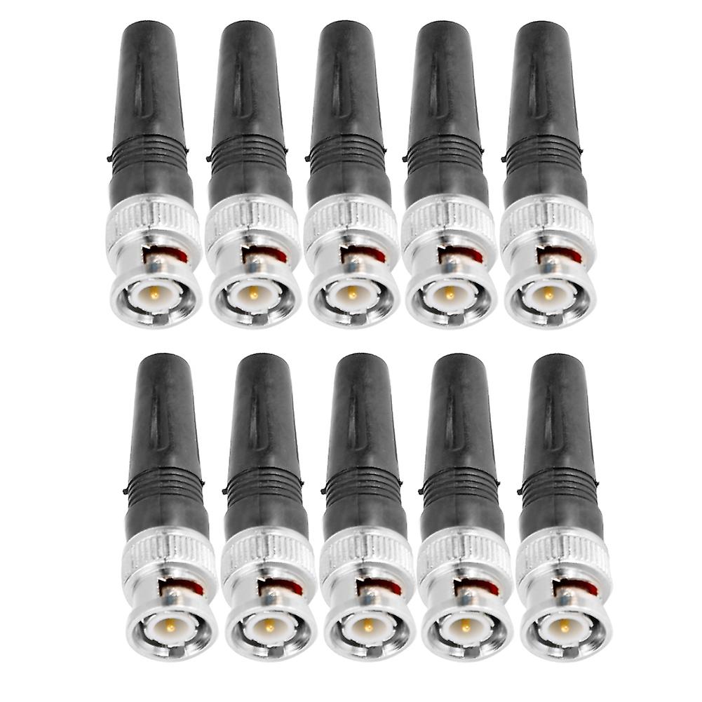 10pcs Bnc Wiring Straight Male Adapter Connector Converter For Camera And Video Cable