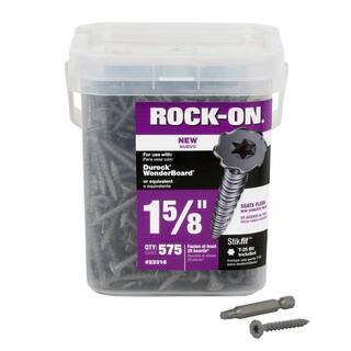 Rock-On #9 x 1-58 in. Serrated Flat Head Star Drive Cement Board Screws (575-Pack) 23316