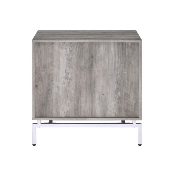 Acme 97555 Cistus Accent Table  Weathered Gray Oak...