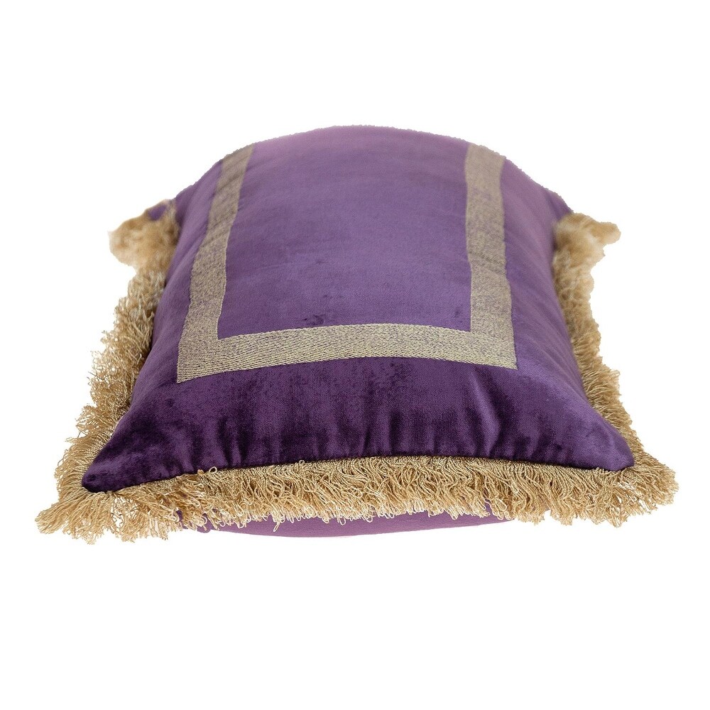 Parkland Collection Catia Transitional Purple Throw Pillow