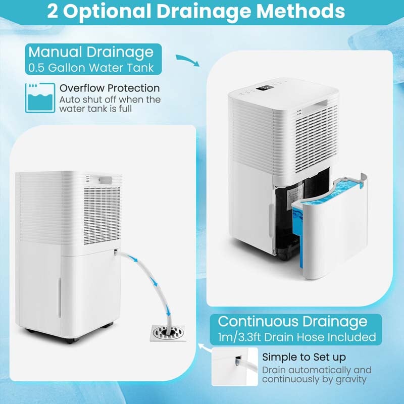 1750 Sq. Ft 32 Pints Portable Dehumidifier for Basements & Home with Auto Defrost & 24H Timer