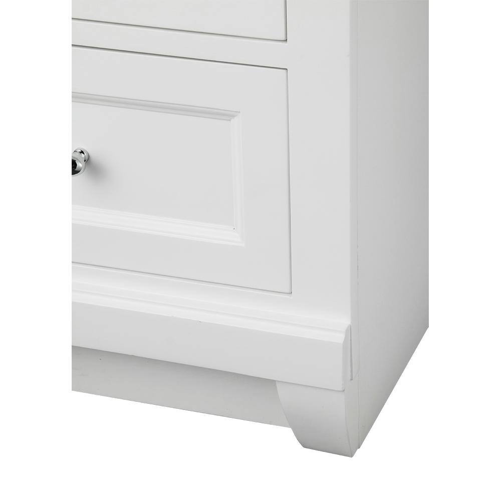 Home Decorators Collection Naples 36 in. W Bath Vanity Cabinet Only in White with Right Hand Drawers NAWA3621D