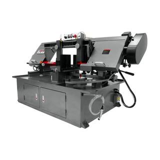 Jet 10 in. x 18 in. Metalworking Horizonal Dual Mitering Bandsaw 1 HP 230-Volt 1Ph 413411