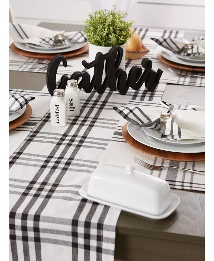 Design Imports Plaid Table Runner 14 x 72