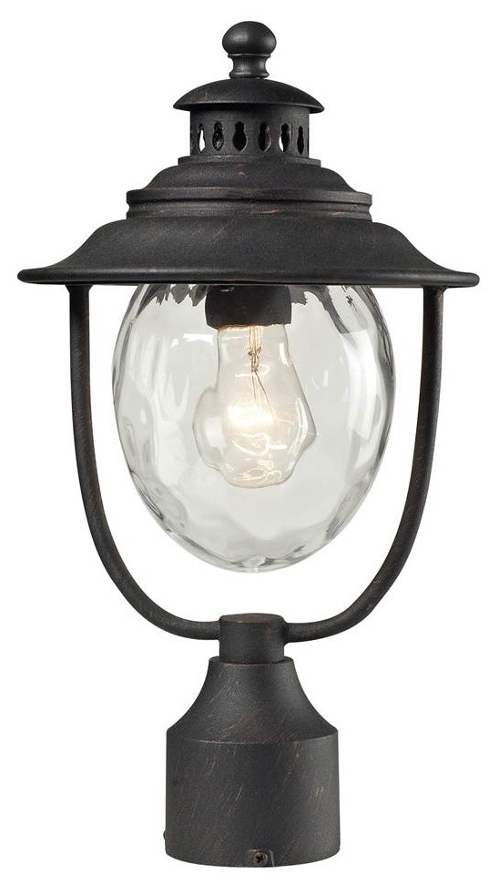 Elk Lighting 45042/1 Searsport 1 Light Outdoor Post   Contemporary   Post Lights   by BisonOffice  Houzz