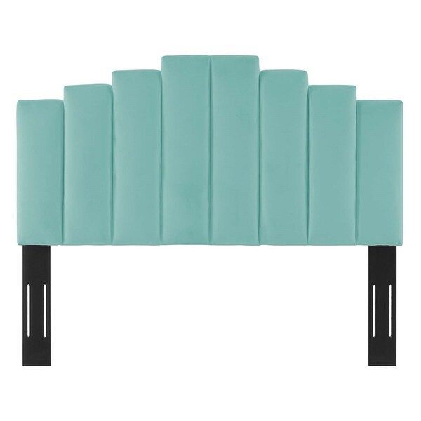 Milwaukee Light Green Velvet Upholstered Twin Size Headboard - - 33048749