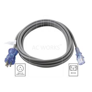 AC WORKS 10 ft. 183 10 Amp HospitalMedical Grade Green Dot Power Cord NEMA 5-15P to IEC C13 (ITCPUServer End) MD115