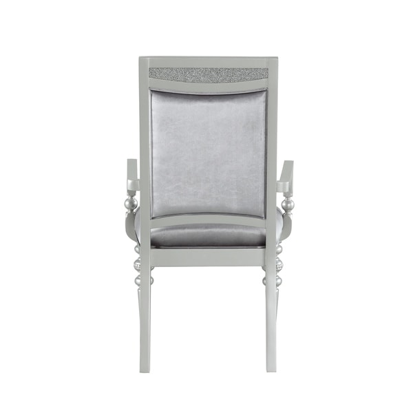 ACME Maverick Arm Chair in Fabric and Platinum