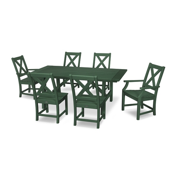 POLYWOOD Braxton 7Piece Rustic Farmhouse Dining Set