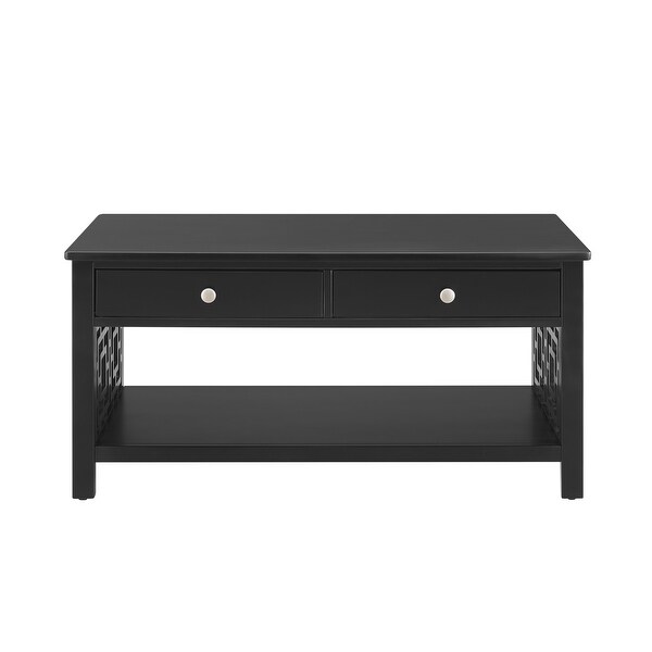 Wales Two-Drawer Geometric Coffee Table