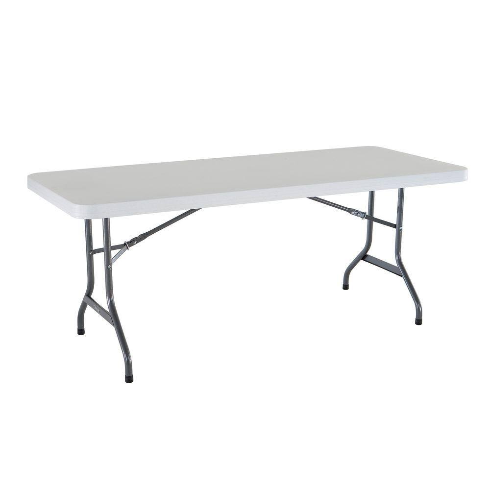 Lifetime 72 in. White Plastic Portable Folding Banquet Table 22901